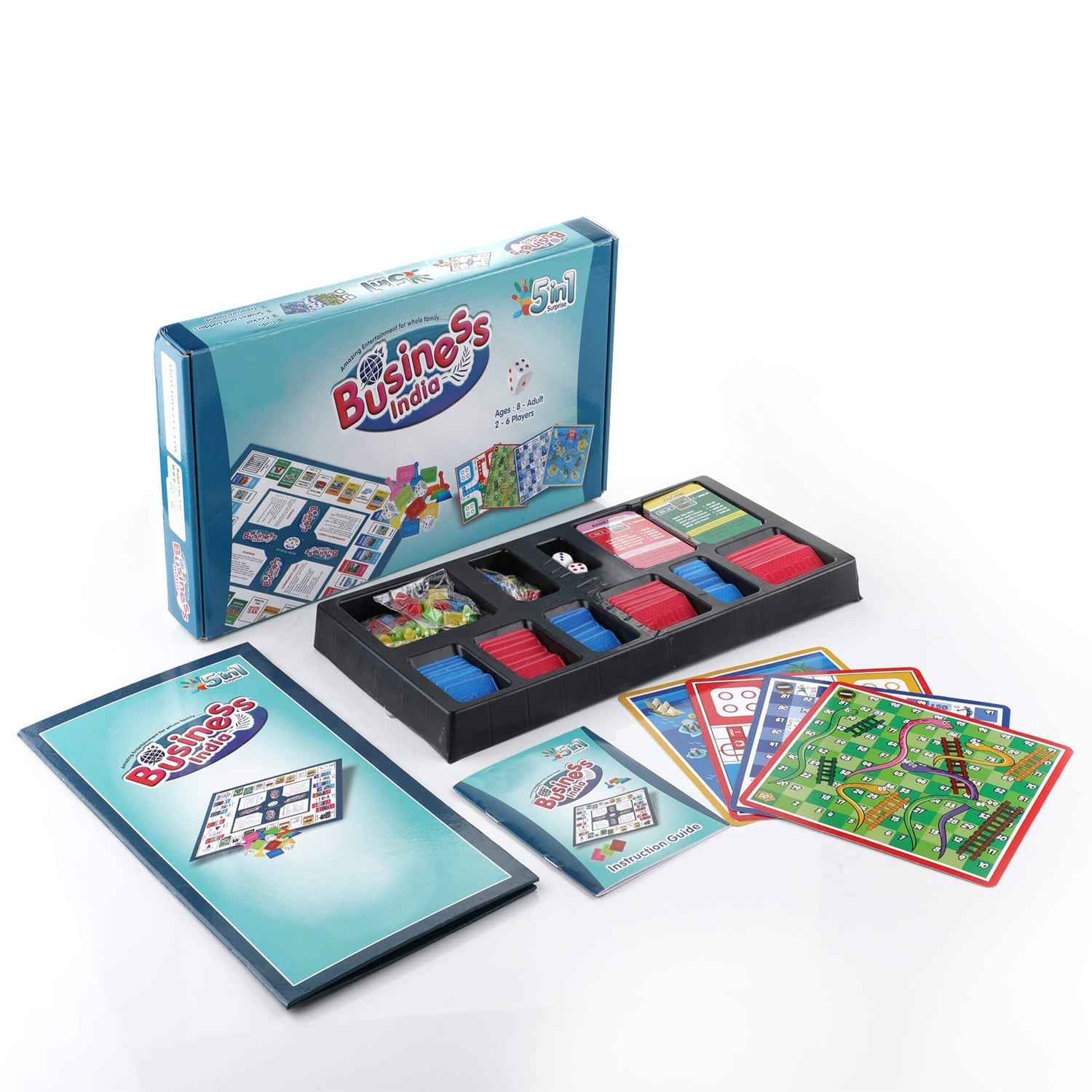 Business game set with plastic money coins and game board Business game set with plastic money coins and game board